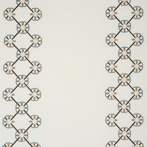 Chamizal Embroidery Neutral & Sky 77600 by Schumacher Designer Fabric