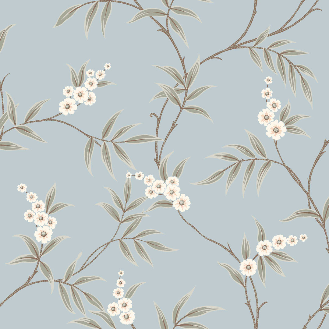Floral Tree Sky 7762 by Schumacher Designer Wallcovering