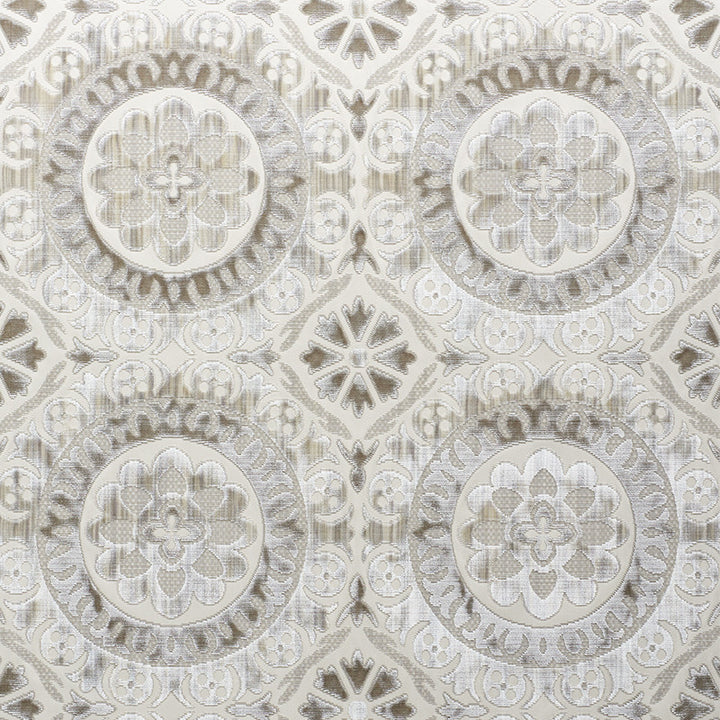 Suzani Strie Velvet Pearl 77642 by Schumacher Designer Fabric CUT & PATTERNED VELVETS VISCOSE 60% COTTON 40% INDIA </p><p>Repeat: Horizontal: 13 1/2" (34CM) and Vertical: 12 3/4" (32CM) 54.25 - Swanky Fabrics -