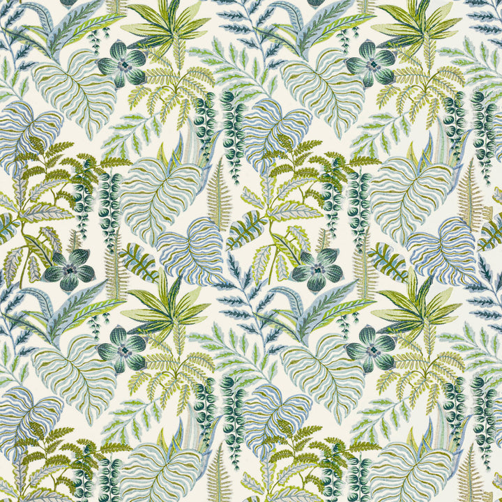 7806-49 Tropicale Seaglass by Bassett Mcnab Designer Fabric BASSETT MCNAB SIGNATURE 100%COT %VEMB INDIA Horizontal: 26 and Vertical: 30 52.75 in - Swanky Fabrics -