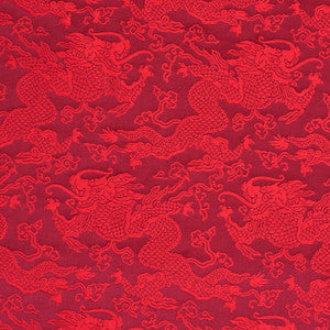 Ruan Dragon Damask Garnet 78101 by Schumacher Designer Fabric