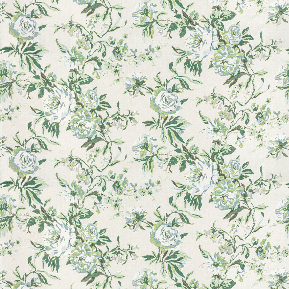 7812-49 Wrentham Seaglass by Bassett Mcnab Designer Fabric BASSETT MCNAB SIGNATURE 100%LIN USA Horizontal: 27 and Vertical: 25.25 54 in - Swanky Fabrics -