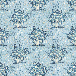 7813-2 Medieval Garden Ocean by Bassett Mcnab Designer Fabric