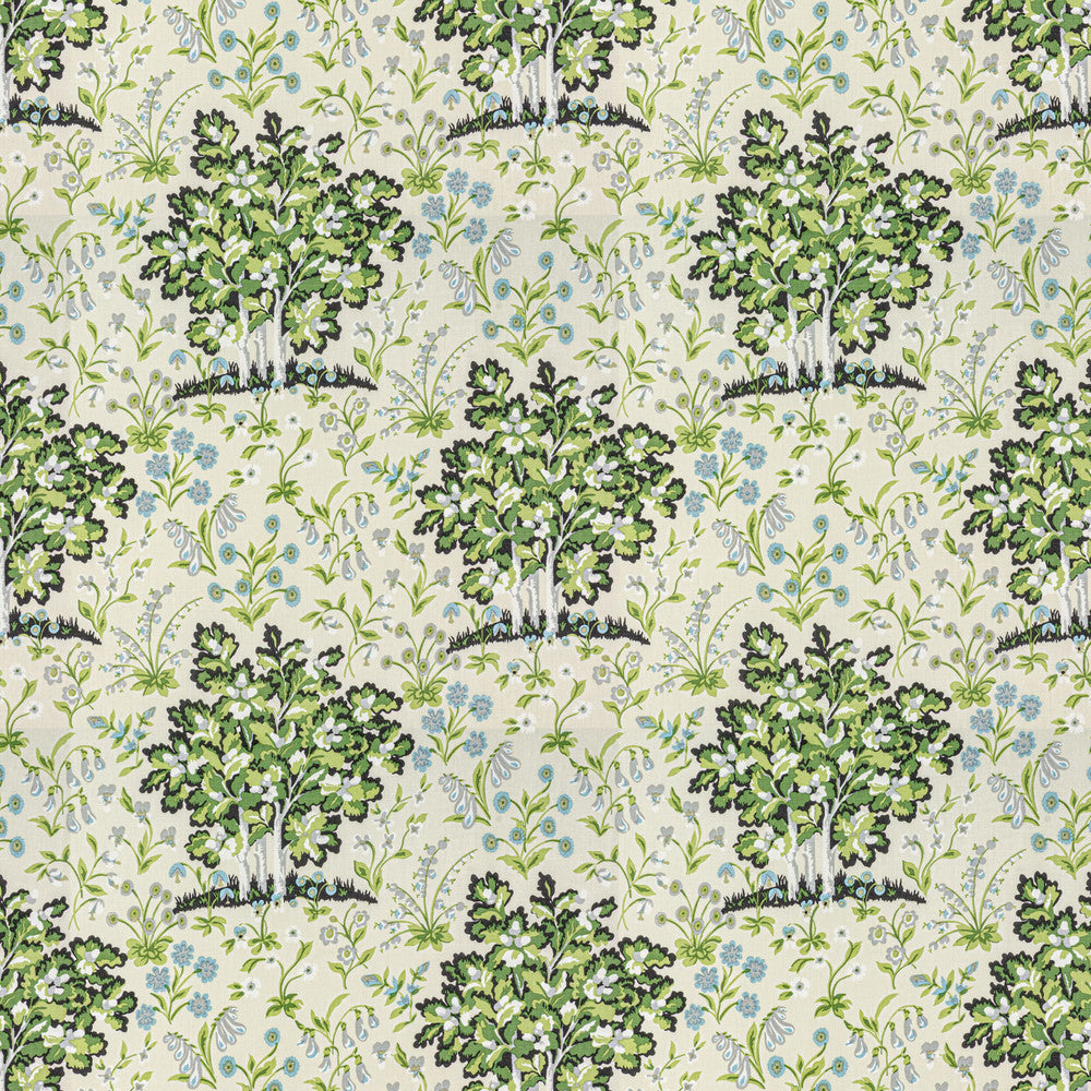7813-7 Medieval Garden Windswept by Bassett Mcnab Designer Fabric BASSETT MCNAB SIGNATURE 100%LIN USA Horizontal: 27 and Vertical: 25.25 54 in - Swanky Fabrics -