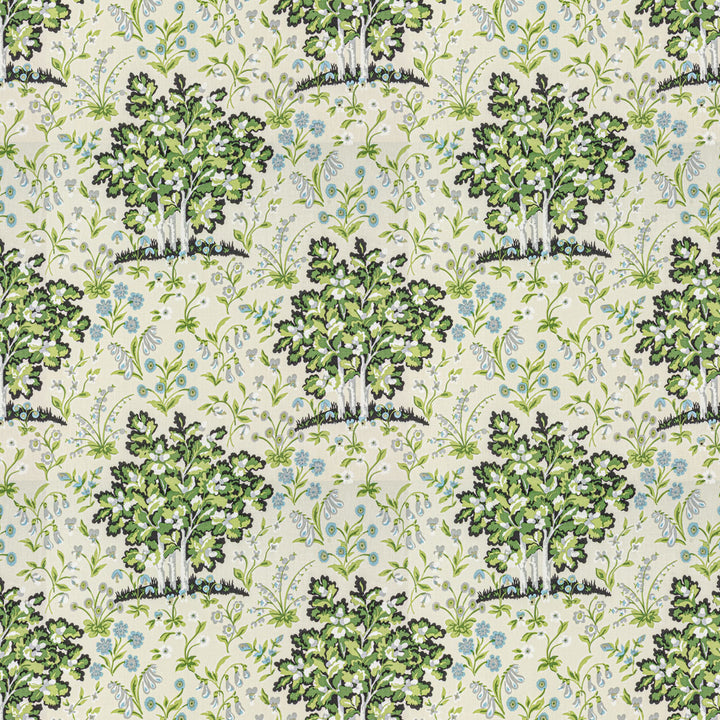 7813-7 Medieval Garden Windswept by Bassett Mcnab Designer Fabric BASSETT MCNAB SIGNATURE 100%LIN USA Horizontal: 27 and Vertical: 25.25 54 in - Swanky Fabrics -