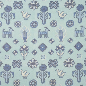 Chuska Warp Print Blue 78141 by Schumacher Designer Fabric