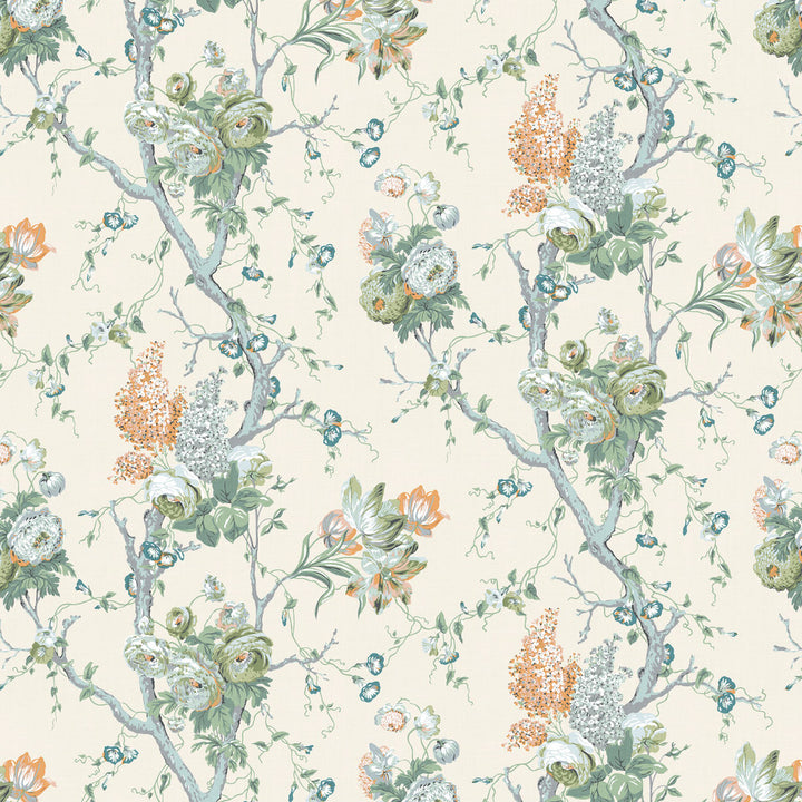 7816-49 Cassandra Seaspray by Bassett Mcnab Designer Fabric BASSETT MCNAB ORIGINS 100%LIN THAILAND Horizontal: 26.375 and Vertical: 34.25 52.75 in - Swanky Fabrics -