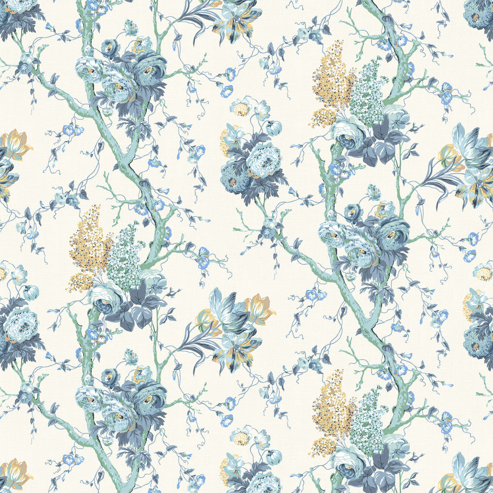 7816-4 Cassandra Shorebreak by Bassett Mcnab Designer Fabric BASSETT MCNAB ORIGINS 100%LIN THAILAND Horizontal: 26.375 and Vertical: 34.25 52.75 in - Swanky Fabrics -