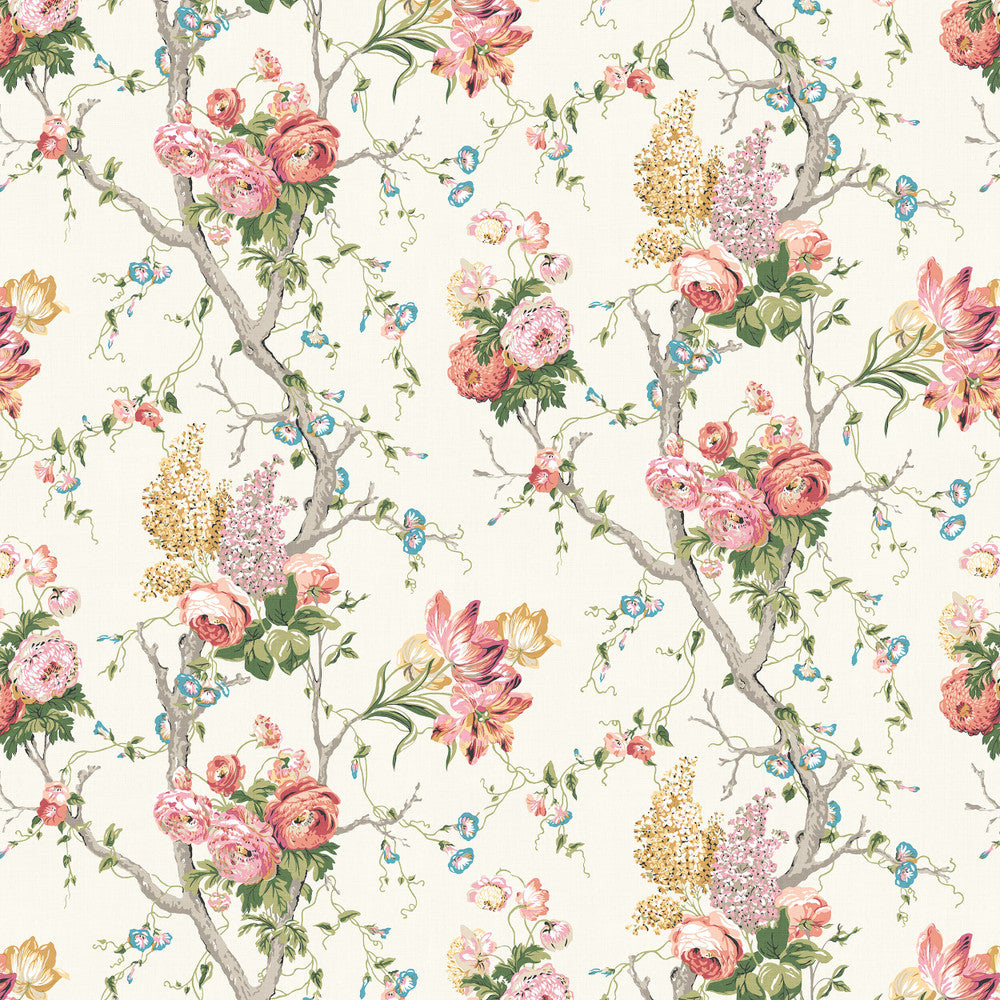 7816-5 Cassandra Sunset by Bassett Mcnab Designer Fabric BASSETT MCNAB ORIGINS 100%LIN THAILAND Horizontal: 26.375 and Vertical: 34.25 52.75 in - Swanky Fabrics -