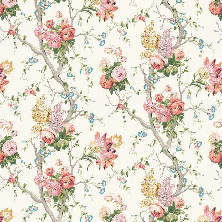 7816-5 Cassandra Sunset by Bassett Mcnab Designer Fabric BASSETT MCNAB ORIGINS 100%LIN THAILAND Horizontal: 26.375 and Vertical: 34.25 52.75 in - Swanky Fabrics -