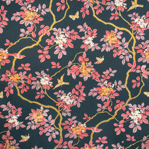 7820-10 Birds And Butterfly Nightfall by Bassett Mcnab Designer Fabric