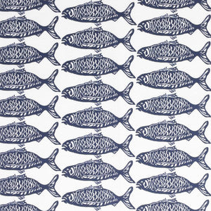7826-4 School Of Fish Navy by Aoc Designer Fabric