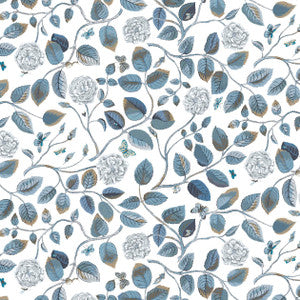 7830-3 Wandering Rose Lake by Bassett Mcnab Designer Fabric