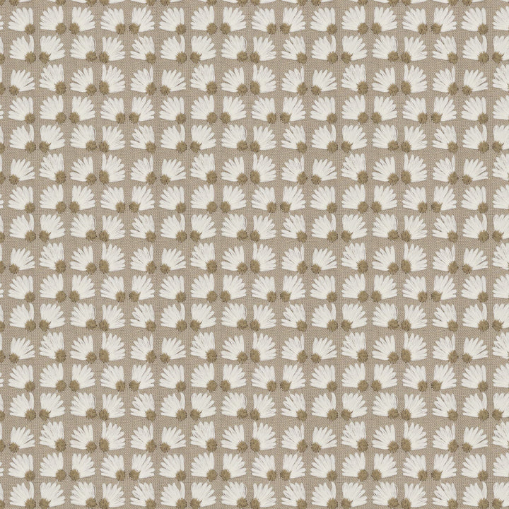 7834-1 Daisypatch Sandstone by Bassett Mcnab Designer Fabric BASSETT MCNAB WOODLANDS 52%LIN 48%COT %PEMB INDIA Horizontal: 3.000 and Vertical: 1.750 50.5 in - Swanky Fabrics -