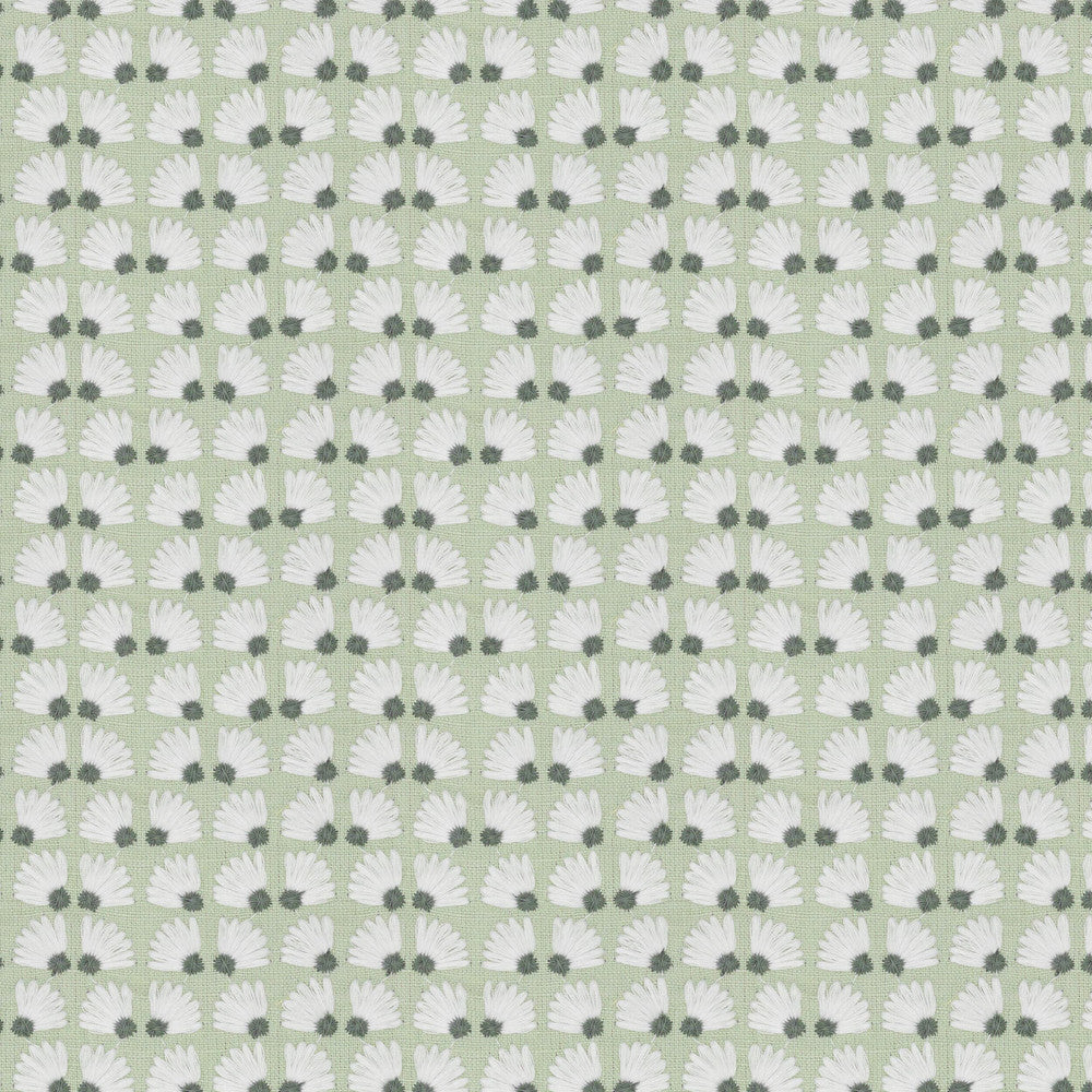 7834-2 Daisypatch Fern by Bassett Mcnab Designer Fabric BASSETT MCNAB WOODLANDS 52%LIN 48%COT %PEMB INDIA Horizontal: 3.000 and Vertical: 1.750 50.5 in - Swanky Fabrics -