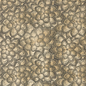 Lotus Embroidery Gold 78340 by Schumacher Designer Fabric