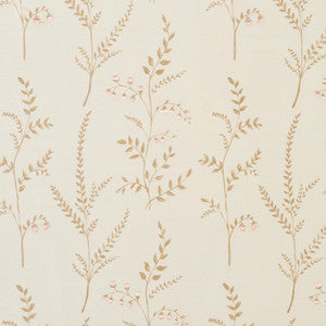 Cynthia Embroidered Print Natural 78351 by Schumacher Designer Fabric