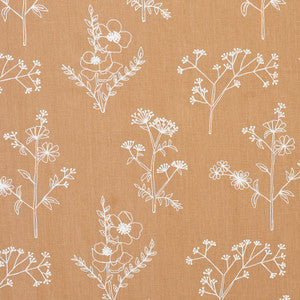 Lisbeth Embroidery Camel 78361 by Schumacher Designer Fabric