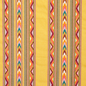 Zarzuela Stripe Embroidery Saffron 78391 by Schumacher Designer Fabric
