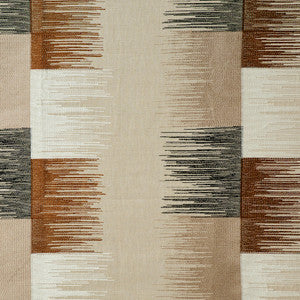 Sunburst Stripe Embroidery Black & Neutral 78400 by Schumacher Designer Fabric