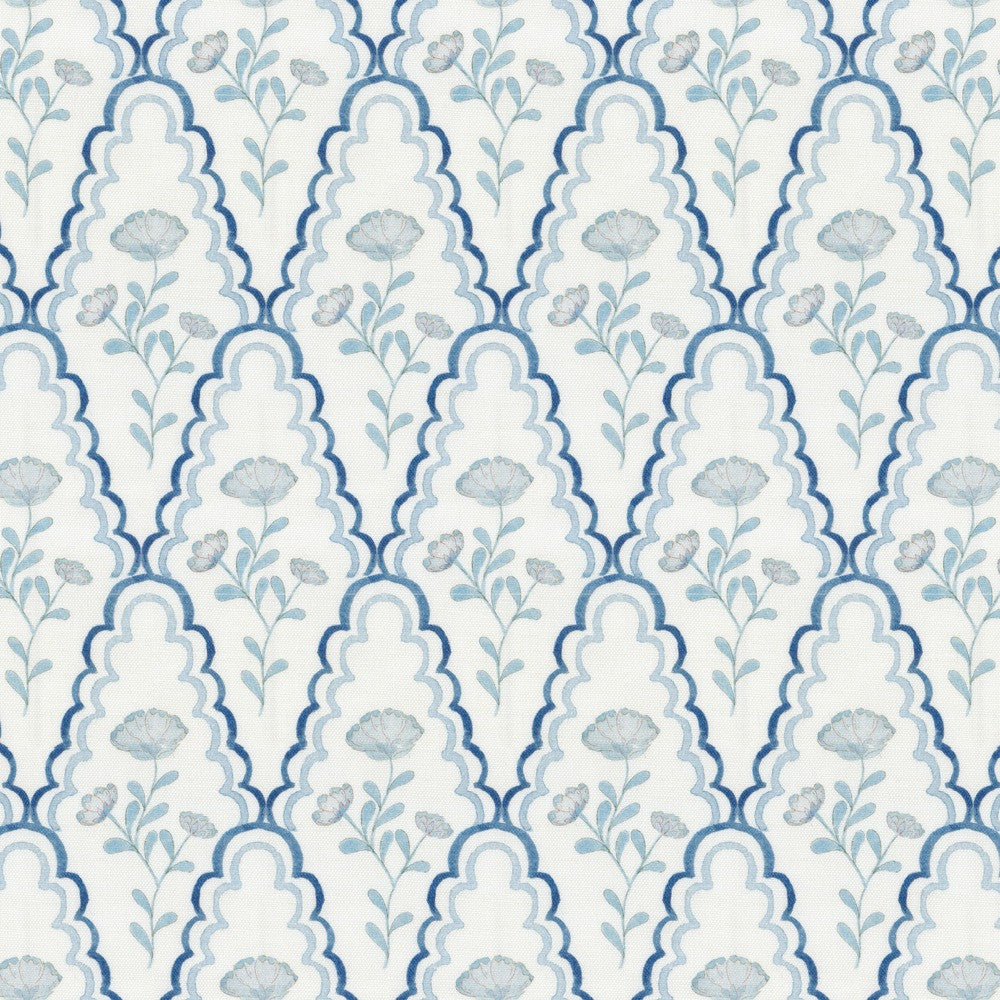 7848 Scallop Floral 2 Harbor by Aoc Fabric Aoc Fabric 7848 Scallop Floral 2 HarborFabric THE ART OF COLOR MORNINGSIDE 55%LIN 45%COT USA </p><p>Repeat: H: 4.250, V: 9.000 54 in - Fabric Carolina -