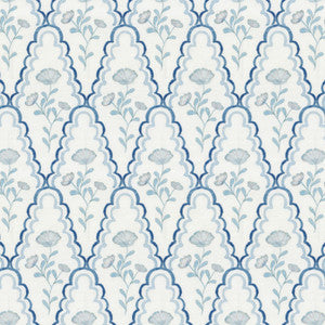 7848 Scallop Floral 2 Harbor by Aoc Designer Fabric