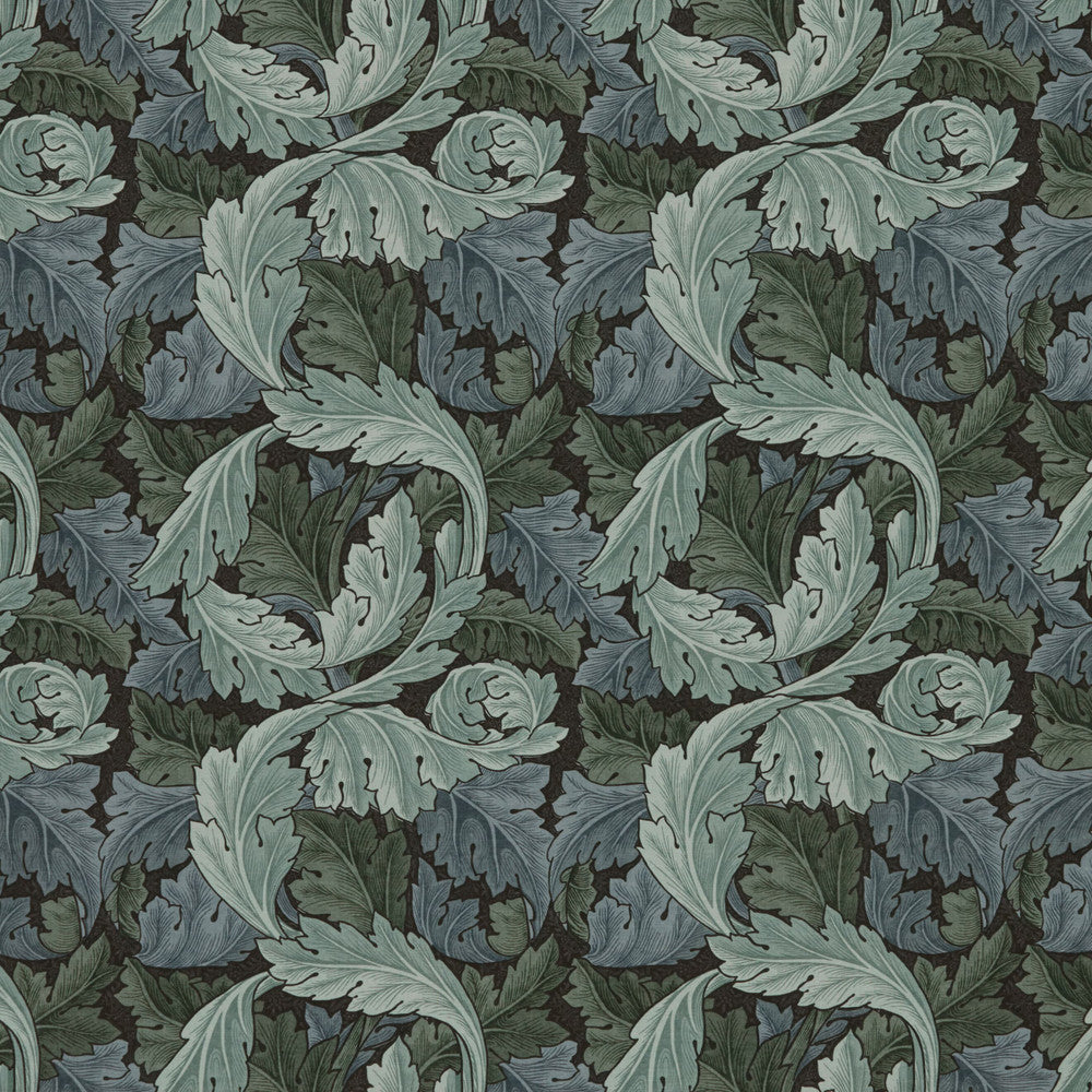 7859 Acanthus 3 Ink by Wmah Fabric Wmah Fabric 7859 Acanthus 3 InkFabric WILLIAM MORRIS AT HOME KELMSCOTT GARDENS VOL 1 100%COT SPAIN </p><p>Repeat: H: 13.750, V: 16.875 55 in - Fabric Carolina -