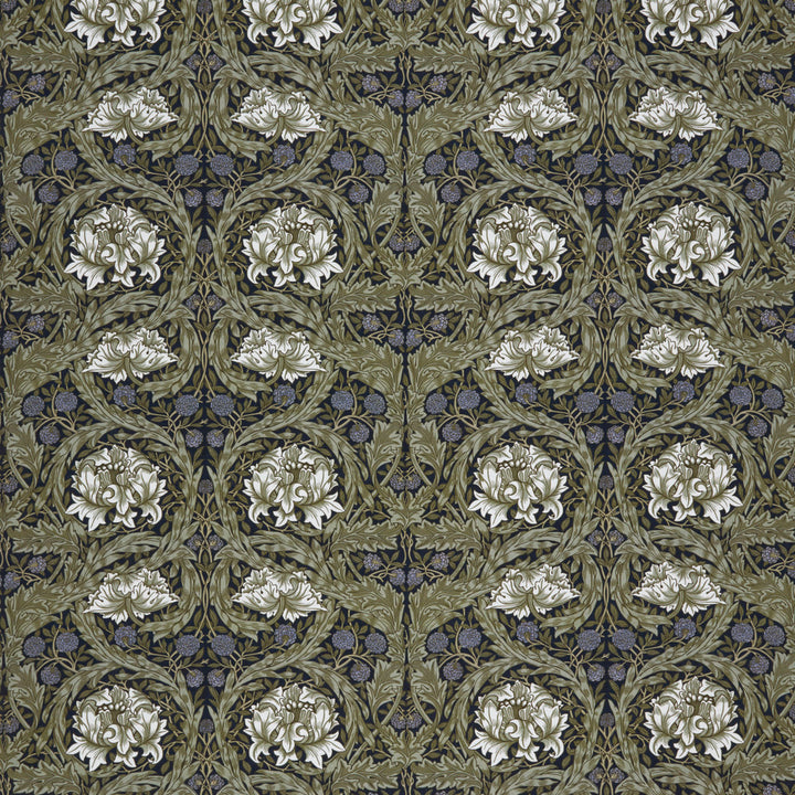 7860 African Marigold 1 Navy by Wmah Fabric Wmah Fabric 7860 African Marigold 1 NavyFabric WILLIAM MORRIS AT HOME KELMSCOTT GARDENS VOL 2 100%COT SPAIN </p><p>Repeat: H: 27.500, V: 16.125 55 in - Fabric Carolina -