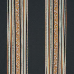 Markova Stripe Black 78600 by Schumacher Designer Fabric