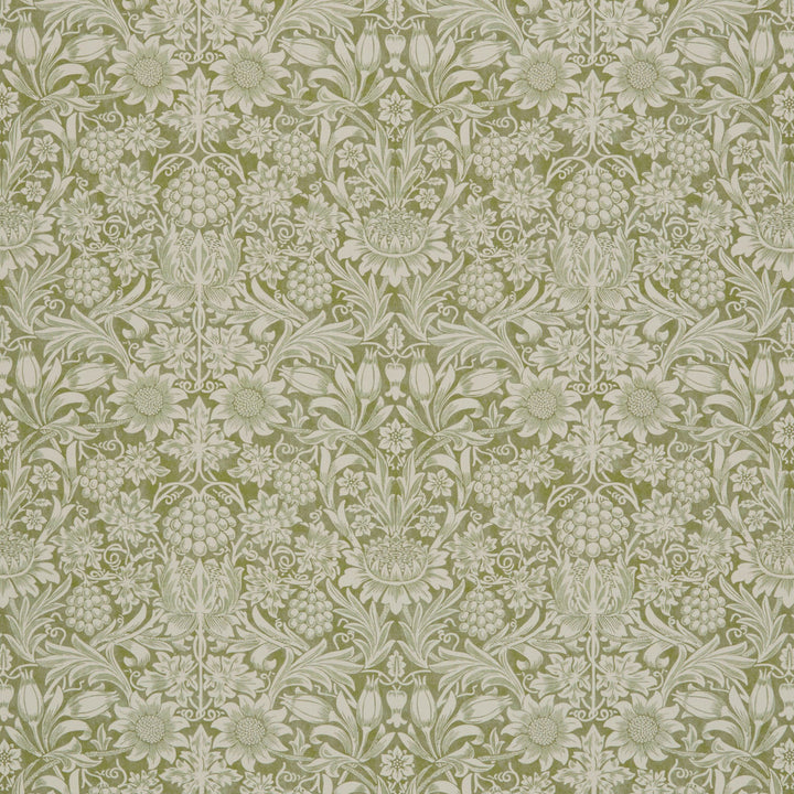 7867 Sunflower 1 Sage by Wmah Fabric Wmah Fabric 7867 Sunflower 1 SageFabric WILLIAM MORRIS AT HOME KELMSCOTT GARDENS VOL 1 100%COT SPAIN </p><p>Repeat: H: 18.500, V: 15.375 55 in - Fabric Carolina -