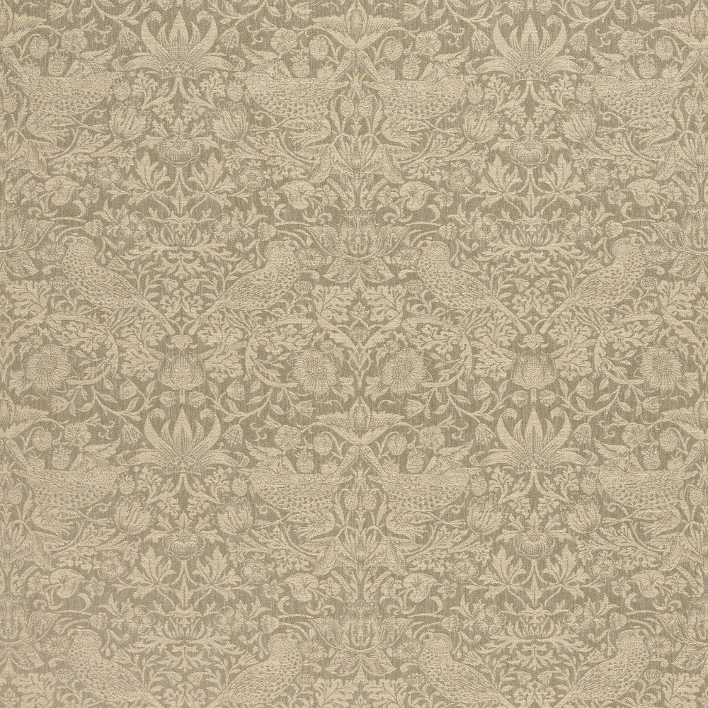 7868 Strawberry Thief Woven 3 Cork by Wmah Fabric Wmah Fabric 7868 Strawberry Thief Woven 3 CorkFabric WILLIAM MORRIS AT HOME KELMSCOTT GARDENS VOL 2 83%POL 17%COT INDIA </p><p>Repeat: H: 13.750, V: 16.125 54 in - Fabric Carolina -