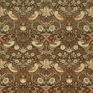 7870 Strawberry Thief Velvet 1 Henna by Wmah Designer Fabric