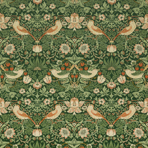 7870 Strawberry Thief Velvet 4 Hunter by Wmah Designer Fabric
