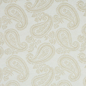 Milena Paisley Natural 78720 by Schumacher Designer Fabric