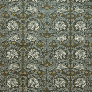 7877 African Marigold Velvet 2 Steel by Wmah Designer Fabric