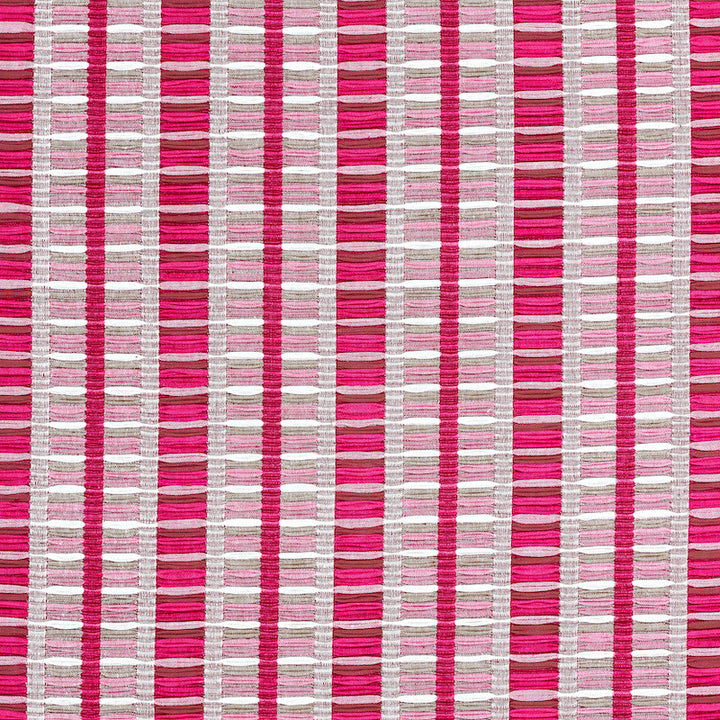 Palopo Hand Woven Stripe Flamingo 78821 by Schumacher Fabric Schumacher Fabric Palopo Hand Woven Stripe Flamingo 78821Fabric COTTON 100% GUATEMALA </p><p>Repeat: H: HORZ. 1 7/8" (5CM) , V: VERT. 6 3/4" (17CM) 34.625 - Fabric Carolina -