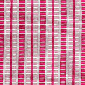Palopo Hand Woven Stripe Flamingo 78821 by Schumacher Designer Fabric