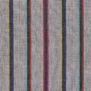 Corcha Hand Woven Stripe Mono Multi 78840 by Schumacher Designer Fabric