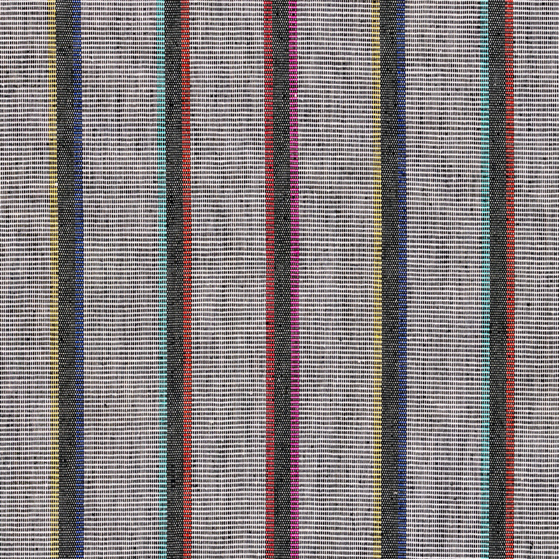 Schumacher Fabric Corcha Hand Woven Stripe Mono 78840 Multi 3 1/8 Yards