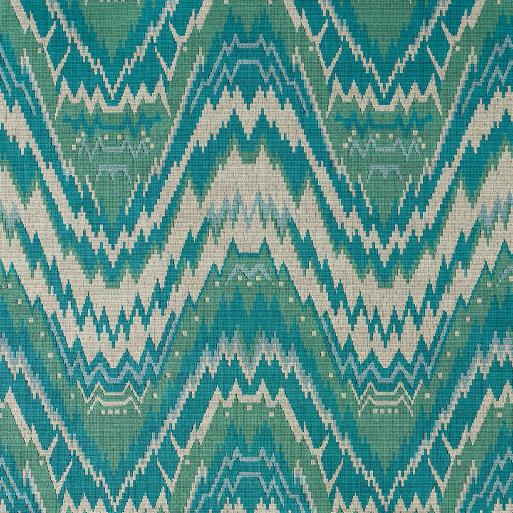 Tauride Epingle Peacock 79042 by Schumacher Designer Fabric RIVE GAUCHE COTTON 91% POLYESTER 9% BELGIUM </p><p>Repeat: Horizontal: 13 3/4" (35CM) and Vertical: 21" (53CM) 54 - Swanky Fabrics -