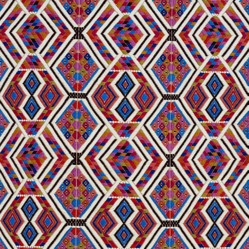 Chahal Hand Woven Brocade Carnival 79230 by Schumacher Fabric Schumacher Fabric Chahal Hand Woven Brocade Carnival 79230Fabric COTTON 100% GUATEMALA </p><p>Repeat: H: HORZ. 7" (18CM), V: VERT. 8 1/4" (21CM) 19 - Fabric Carolina -