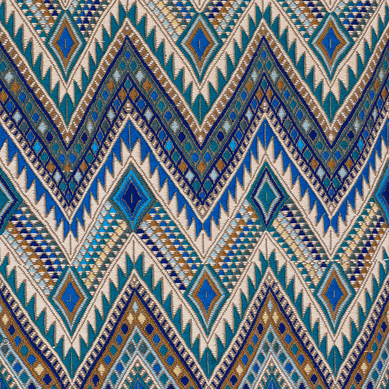 Coyolate Hand Woven Brocade Ocean 79240 by Schumacher Fabric Schumacher Fabric Coyolate Hand Woven Brocade Ocean 79240Fabric COTTON 100% GUATEMALA </p><p>Repeat: H: HORZ. 6" (15CM), V: VERT. 12 1/4" (31CM) 19 - Fabric Carolina -