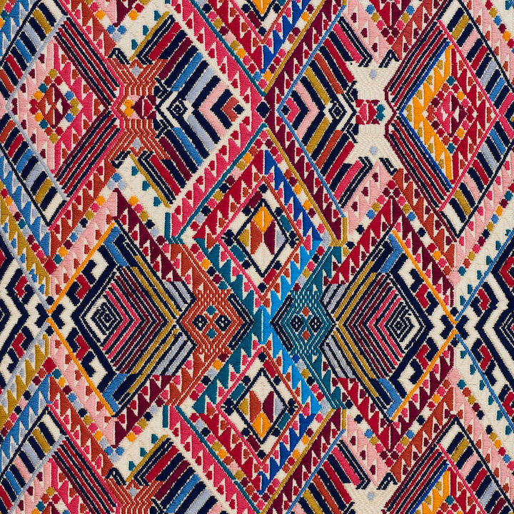 Nica Hand Woven Brocade Rosa 79280 by Schumacher Fabric Schumacher Fabric Nica Hand Woven Brocade Rosa 79280Fabric COTTON 100% GUATEMALA </p><p>Repeat: H: HORZ. 19" (48CM) , V: VERT. 16" (41CM) 19 - Fabric Carolina -