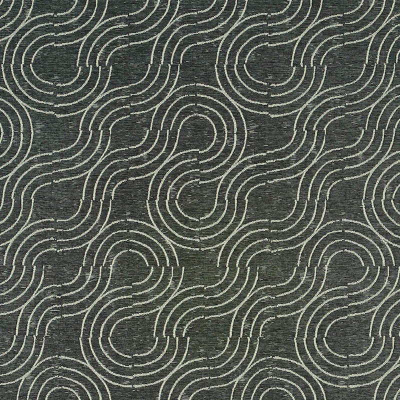 Alma Indoor/Outdoor Carbon 79400 by Schumacher Designer Fabric INDOOR/OUTDOOR PRINTS & WOVENS V See Sample UNITED STATES OF AMERICA HIGH DURABILITY </p><p>Repeat: Horizontal: 14" (36CM) and Vertical: 23 3/4" (60CM) 53" (135CM) - Swanky Fabrics -