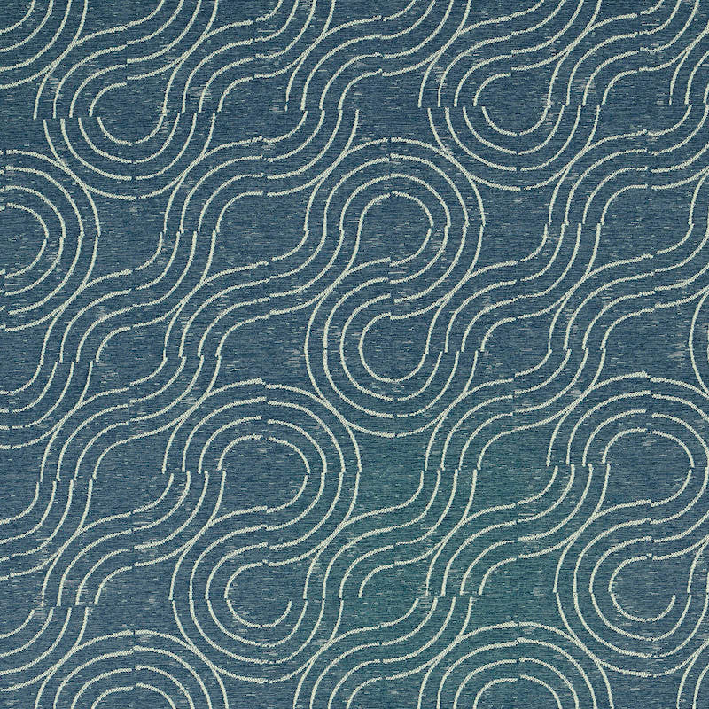 Alma Indoor/Outdoor Denim 79401 by Schumacher Designer Fabric INDOOR/OUTDOOR PRINTS & WOVENS V POLYOLEFIN 100% UNITED STATES OF AMERICA WYZENBEEK 50,000 </p><p>Repeat: Horizontal: 14" (36CM) and Vertical: 23 3/4" (60CM) 53 - Swanky Fabrics -