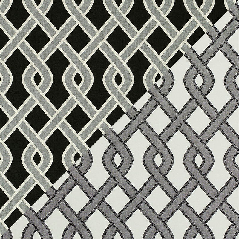 Cleo Trellis Indoor/Outdoor Black 79571 by Schumacher Fabric Schumacher Fabric Cleo Trellis Indoor/Outdoor Black 79571Fabric POLYOLEFIN 100% UNITED STATES OF AMERICA </p><p>Repeat: H: HORZ. 4 1/2" (11CM) , V: VERT. 9" (23CM) 54 - Fabric Carolina -