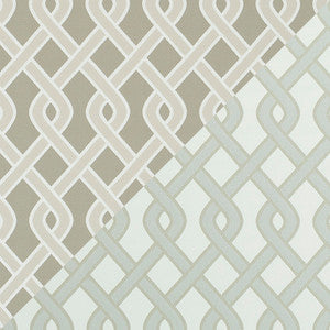 Cleo Trellis Indoor/Outdoor Neutral 79572 by Schumacher Designer Fabric