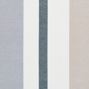 Lolland Linen Stripe Grey & Sand 79660 by Schumacher Designer Fabric