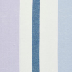 Lolland Linen Stripe Lilac & Blue 79661 by Schumacher Designer Fabric