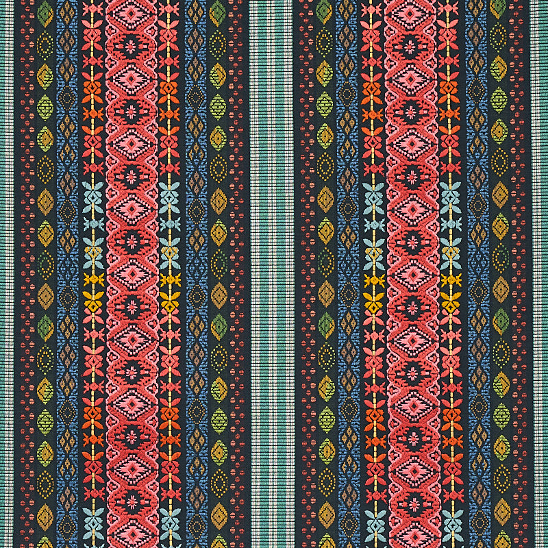 Cosima Embroidery Carbon Multi 79681 by Schumacher Designer Fabric BOHEMIA COTTON 80% POLYESTER 20% INDIA </p><p>Repeat: Horizontal: 15 1/6 (38CM) and Vertical: 13 1/5" (33CM) 54 - Swanky Fabrics -